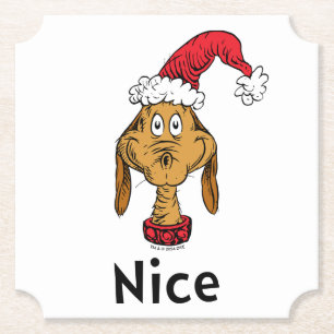 How Grinch Stole Christmas   Max is Nice Paper Coaster
