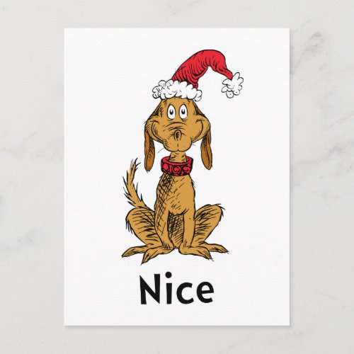 How Grinch Stole Christmas  Max is Nice Postcard