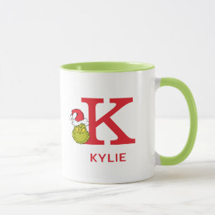 How Grinch Stole Christmas   Name & Monogram K Mug