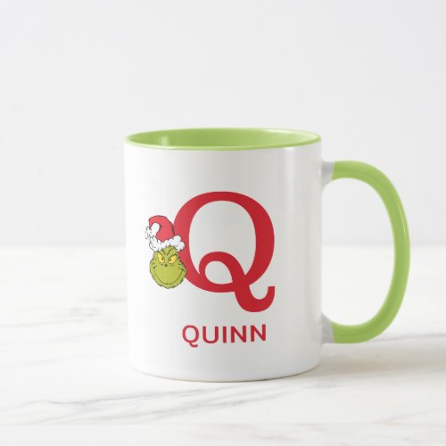 How Grinch Stole Christmas  Name  Monogram Q Mug