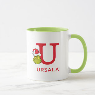 How Grinch Stole Christmas Name & Monogram U Mug