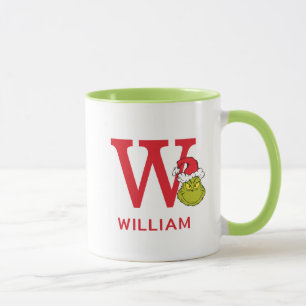 How Grinch Stole Christmas Name & Monogram W Mug