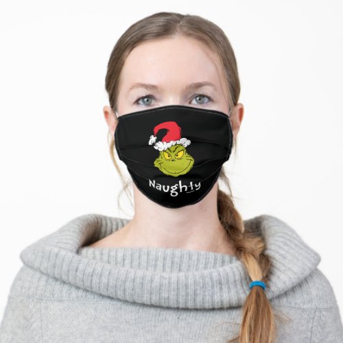 How Grinch Stole Christmas  Naughty Grinch Adult Cloth Face Mask