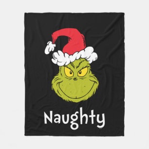 How Grinch Stole Christmas Naughty Grinch Fleece Blanket