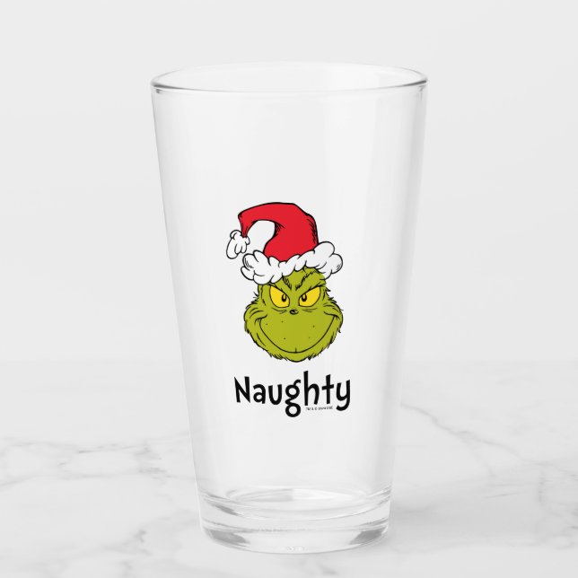 How Grinch Stole Christmas | Naughty Grinch Glass (Front)