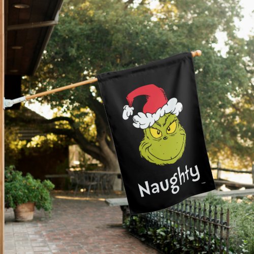 How Grinch Stole Christmas  Naughty Grinch House Flag