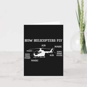 How Helicopters Fly Funny Helicopter Pilot Card