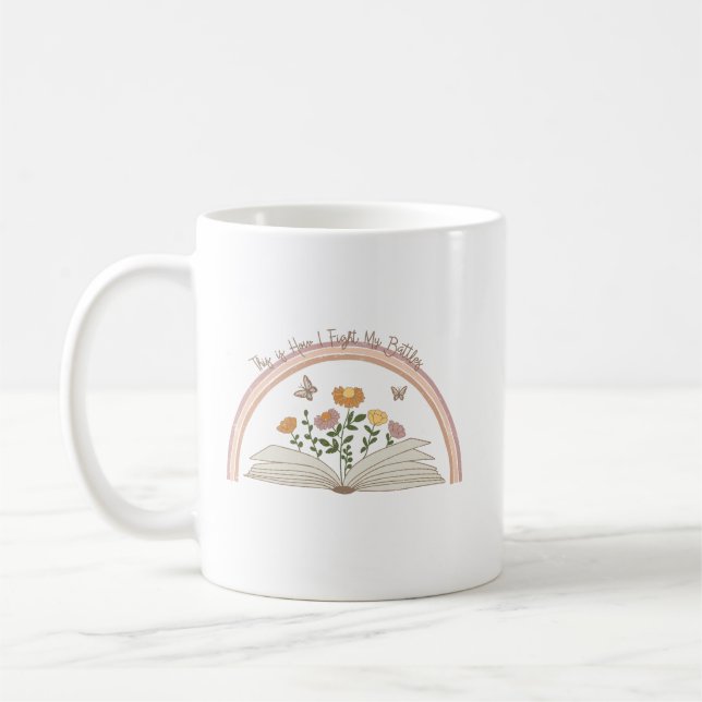 How I Fight My Battles Christian  Mug (Left)
