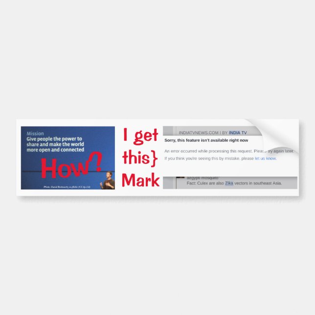How? I Get This Mark by RoseWrites Bumper Sticker (Front)