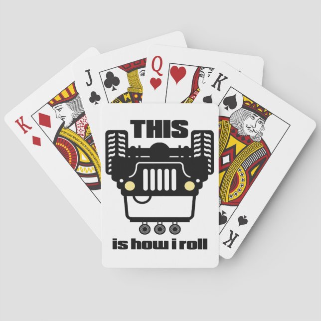 How I Roll | 4x4 Off-Road Rock Crawler Truck Poker Cards (Back)