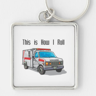 How I Roll Ambulance Keychain