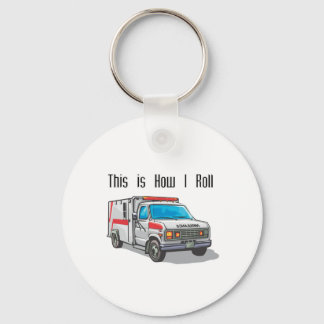 How I Roll Ambulance Keychain