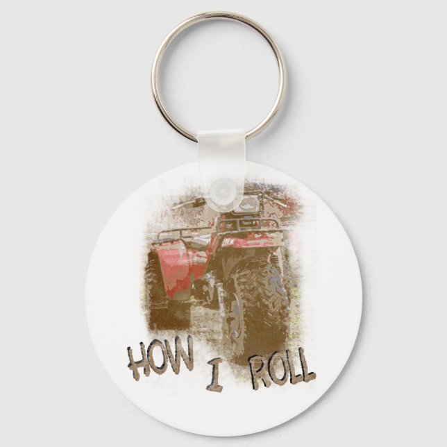 How I Roll - ATC Trike Three Wheeler Keychain (Front)