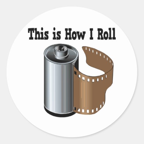 How I Roll Camera Film Classic Round Sticker