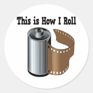 How I Roll Camera Film Classic Round Sticker