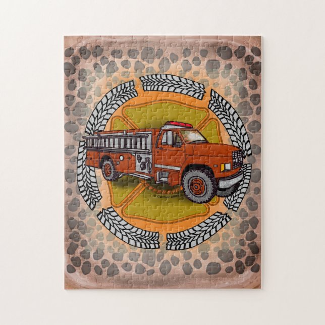 How I Roll Firetruck Firefighter jigsaw puzzle (Vertical)