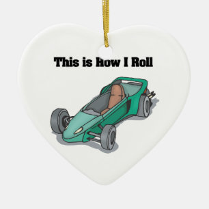 How I Roll (Go Cart) Ceramic Ornament
