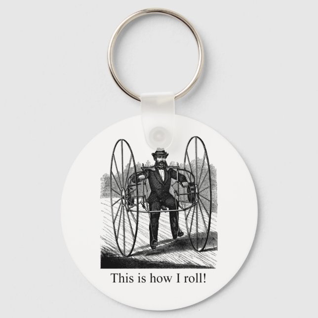How I Roll Keychain (Front)
