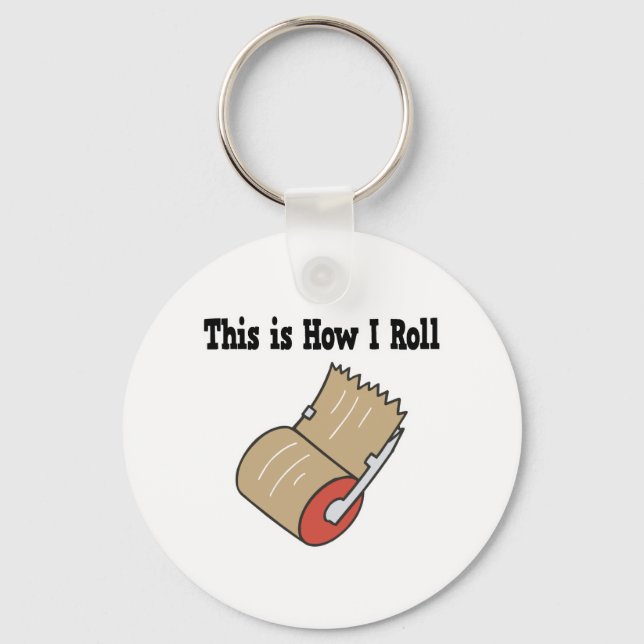 How I Roll Mail Packing Tape Keychain (Front)