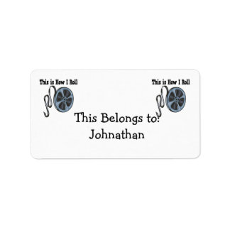 How I Roll Movie Film Tape Label