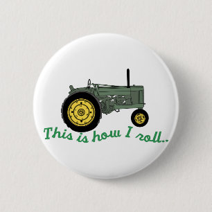 How I Roll Pinback Button