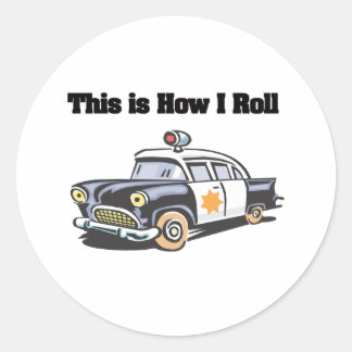 How I Roll (Police/Cop Car) Classic Round Sticker