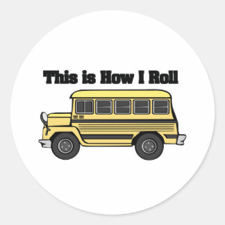 How I Roll (School Bus) Classic Round Sticker