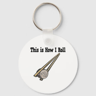 How I Roll Sushi Rice Roll Keychain