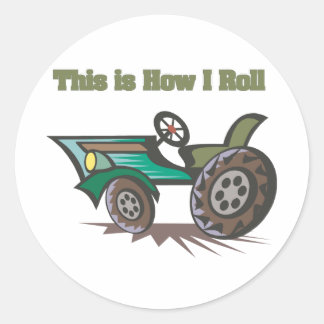How I Roll (Tractor) Classic Round Sticker