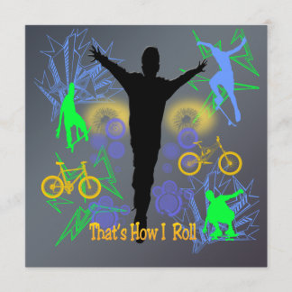 How I Roll (Tween Boys) Invitation