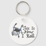 How I Roll Walker Keychain at Zazzle