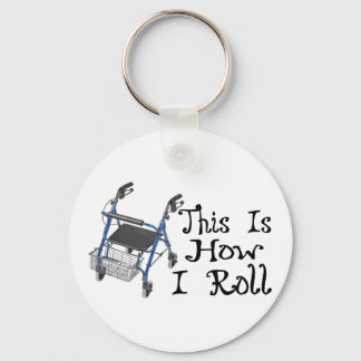 How I Roll Walker Keychain
