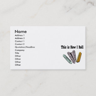 How I Roll Wallpaper Business Card