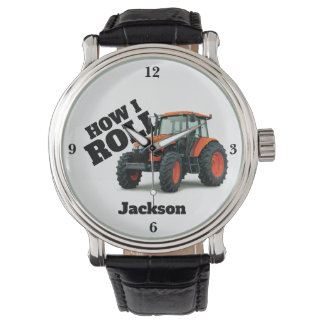 "How I Roll" with Orange Farm Tractor Watch