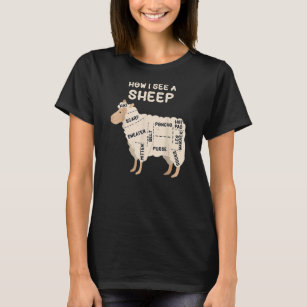 How I See A Sheep Funny Sheep Lover Yarn Wool Knit T-Shirt