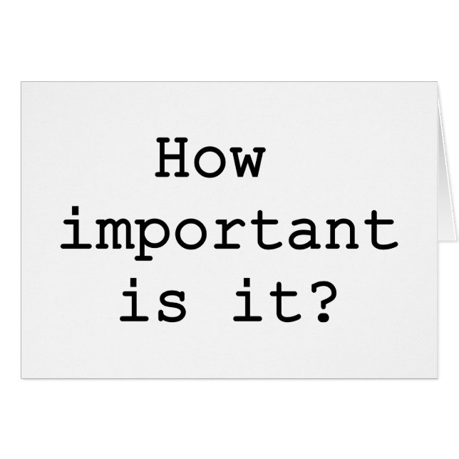 How Important Is It Slogan Quote Typography Cards (Front Horizontal)