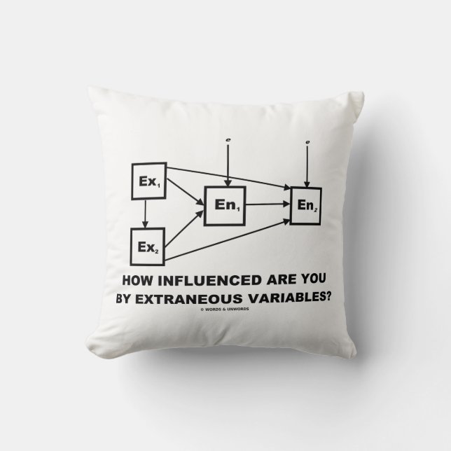 How Influenced Are You By Extraneous Variables? Throw Pillow (Front)