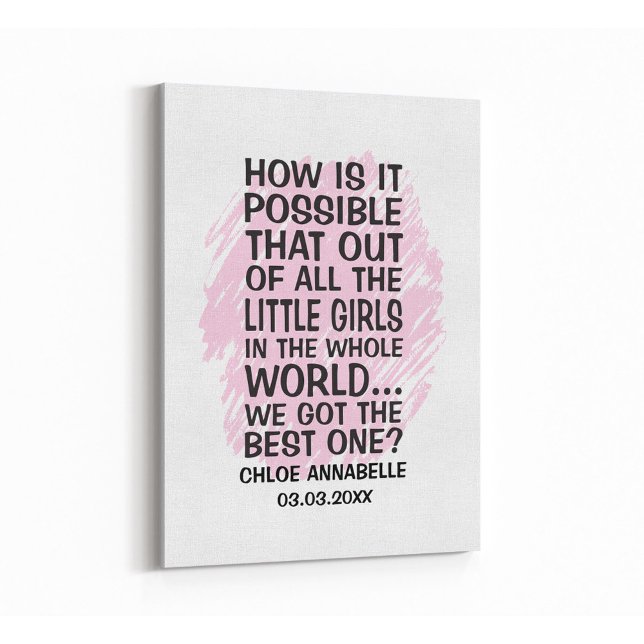 How is it possible that of all the little girls canvas print (Creator Uploaded)