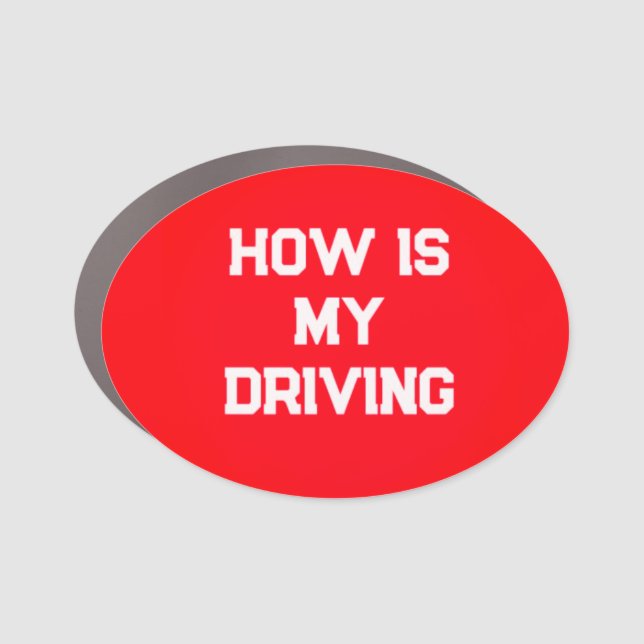 how is my driving car magnet (Front)