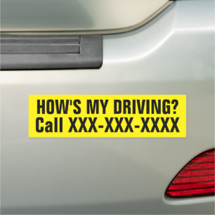 How is my Driving - Custom Company Car Magnet