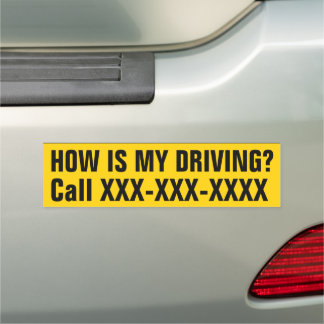 How is my Driving - Custom Company Car Magnet