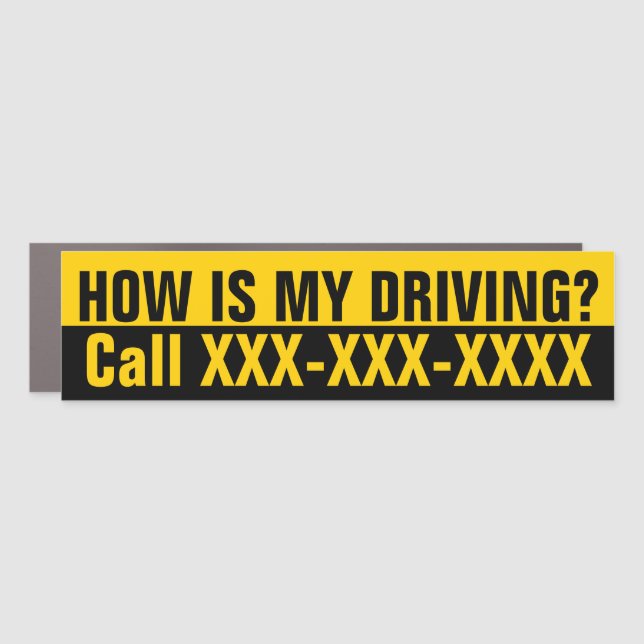 How is my Driving - Custom Company Car Magnet (Front)