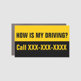 How is my Driving - Custom Company Car Magnet