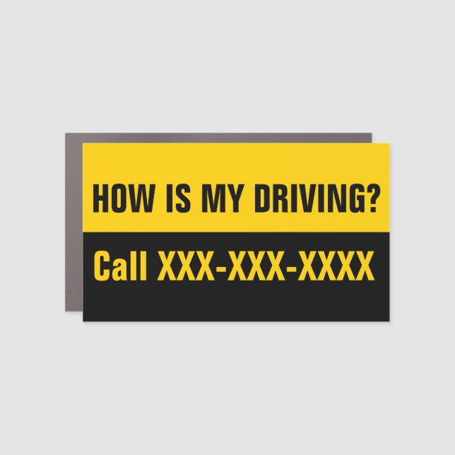 How is my Driving - Custom Company Car Magnet (Front)