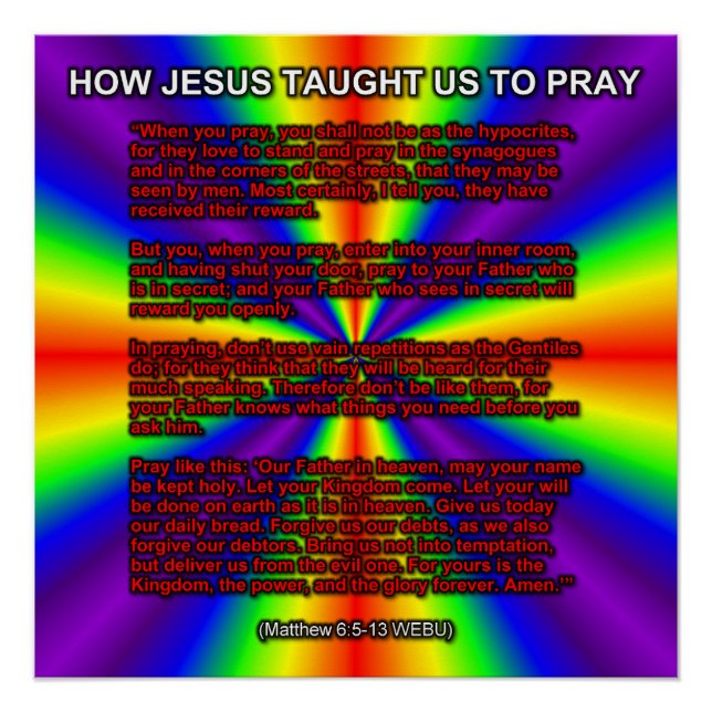 How Jesus Taught Us To Pray Poster (Front)