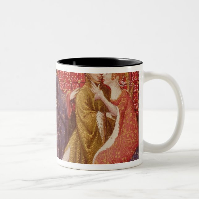 How Lancelot kissed Guinevere Two-Tone Coffee Mug (Right)