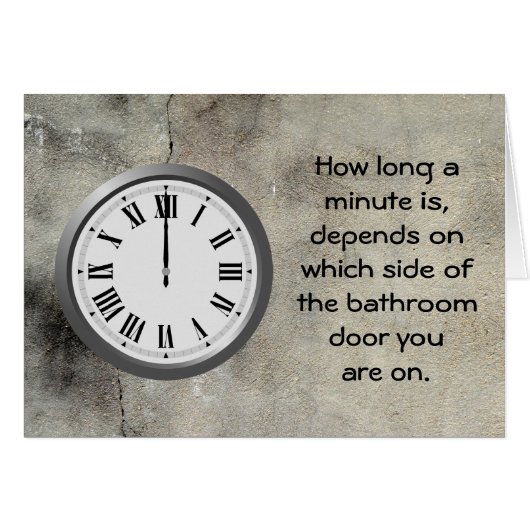 How long a minute.. cards (Front Horizontal)