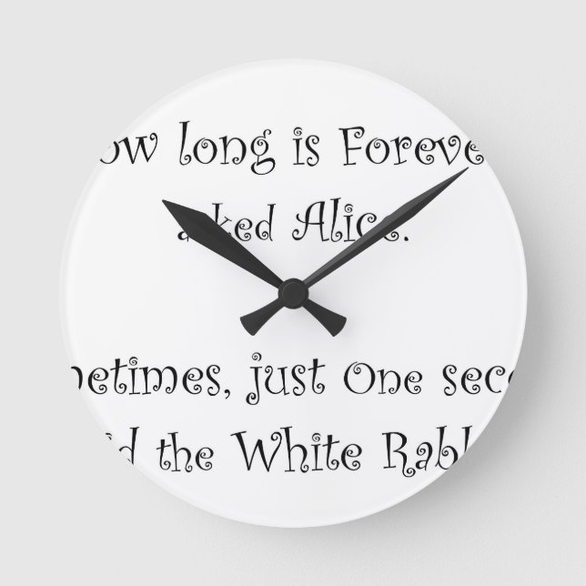 How Long Is Forever Alice Round Clock (Front)