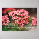 How Lovely Is The Silence Of Growing Things Garden Poster at Zazzle