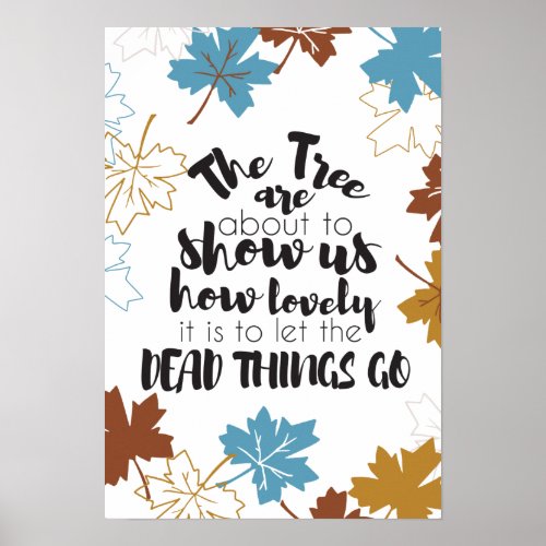  How Lovely It Is Autumn Inspirational Quotes Poster